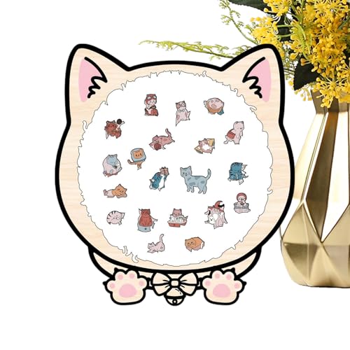 De Animales para Adultos,Juego De Mesa De 135 Piezas con Parejas | Puzzles De Madera con Marco De Gato - para Adultos, Jóvenes, Personas Mayores, Guarderías, Decoración del