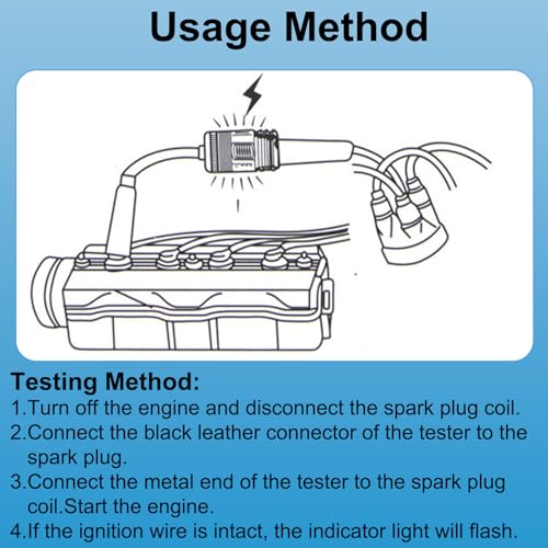 Arvoni Zündfunkentester, Zündfunkenprüfer, zündkerzen Tester Verstellbarer, Zündung Prüfer, Contrôleur D'étincelles D'allumage für Alle Auto Verbrennungsmotoren Rasenmäher Interner Externer Motor