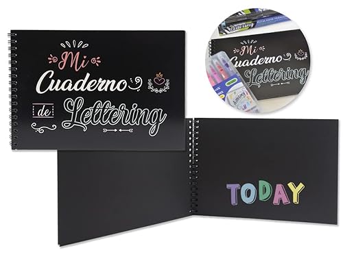 Cuaderno de Lettering A5 Hojas Negras Bismark