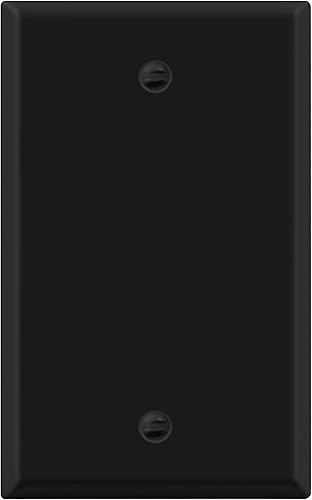 ENERLITES Blank Device - Placa de pared de metal, resistente a la corrosión, tamaño estándar de 1 banda, 4.50 x 2.76 pulgadas, acero estampado con