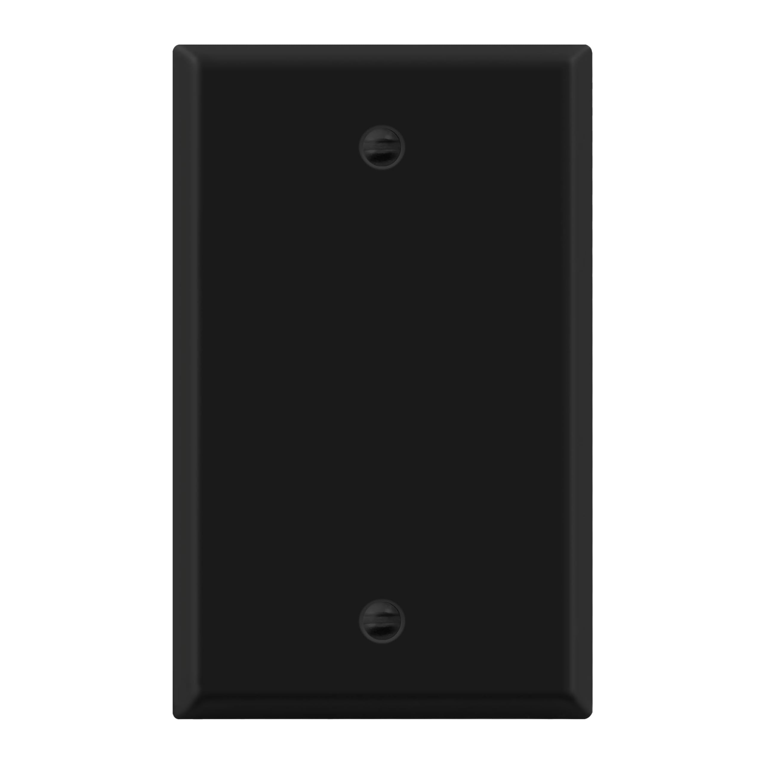 ENERLITES Blank Device Metal Wall Plate, Corrosion Resistant, Standard Size 1-Gang 4.50" x 2.76", Powder Coated Stamped Steel, 7701-BM, Black Matte