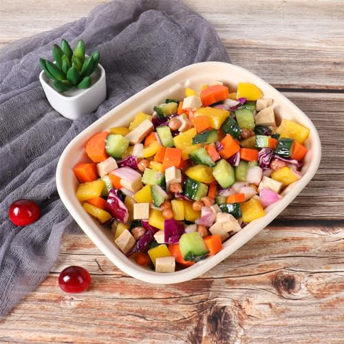 28OZ Disposable bowls with lids, Sugarcane Fiber Paper Bowls take away food containers meal prep food storage deli container Freezer Safe 50 PACK - Image 3