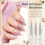 Beetles 31pcs Nail Art Brushes, Dotting Tools, Nail Art Pens, Dust Brush, Striping Liner Fingernail Drawing Pens with Palette Holder All in One for Starter Manicure Design Set - Image 2