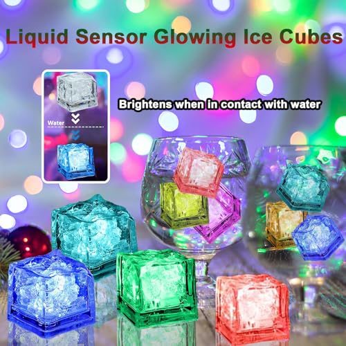 Cubos de hielo LED multicolor 12 piezas para bebidas miniatura 5