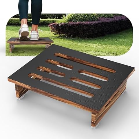 JOYOOSS Wooden Step Stool For Bed, Small Step Stool For Bed Steps For High Beds For Adults Wooden Step Stool For Adults, Step For Bed Wooden Foot Stool for Bathroom, Bedroom, Kitchen & Bedside Support Cover