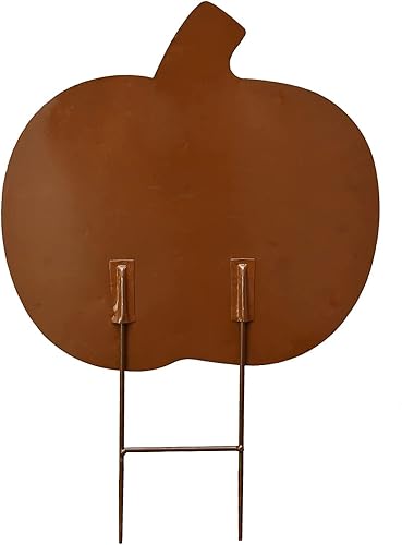 Miniatura 4 de Estacas de metal rústico para patio, decoraciones al aire libre para el hogar, calabazas de metal de pie, estacas de jardín para decoración de