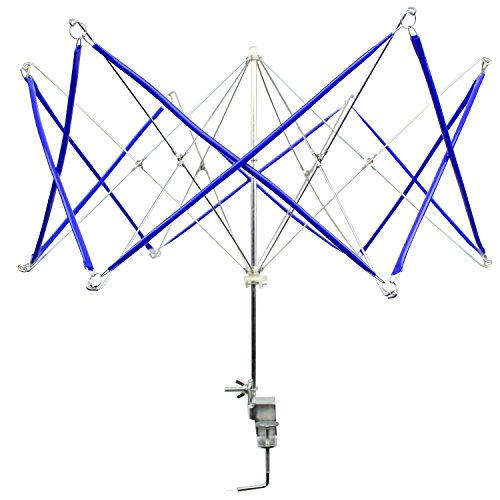 CarAngels かせくり器 玉巻き 糸巻き 折りたたみ式 手芸 毛糸 編み物道具 プラスチック 合金 (ブルー) CarAngels かせくり器 玉巻き 糸巻き 折りたたみ式 手芸 毛糸 編み物道具 プラスチック 合金 (ブルー)