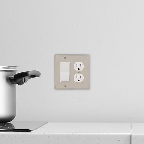 Miniatura 7 de Nostalgic Warehouse 719996 New York - Placa de interruptor con basculante y tomacorriente, níquel satinado