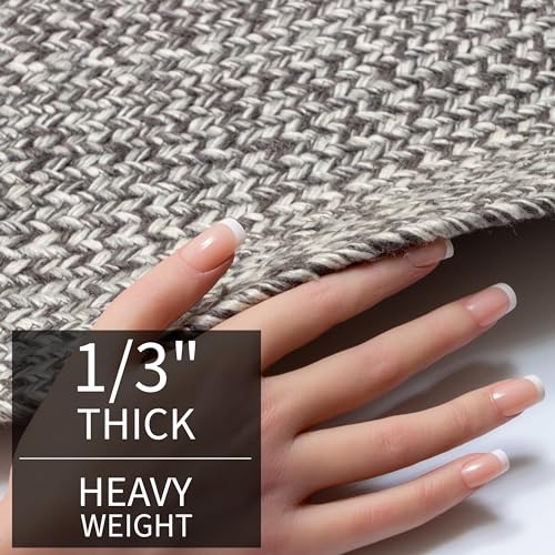Tapete trenzado gris marfil 4x6 ft Super Area Rugs miniatura 5