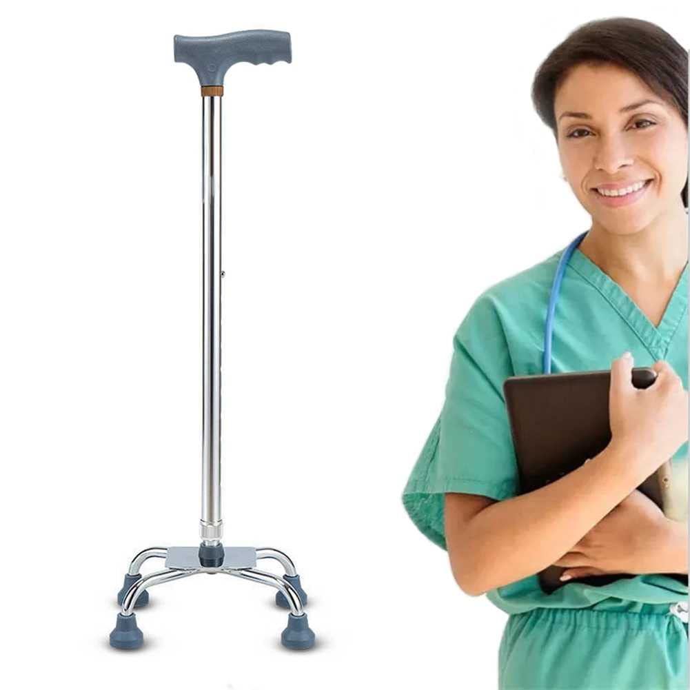 Buy Quad Cane, Mobility Aid, Adjustable Walking Cane with 4Pronged