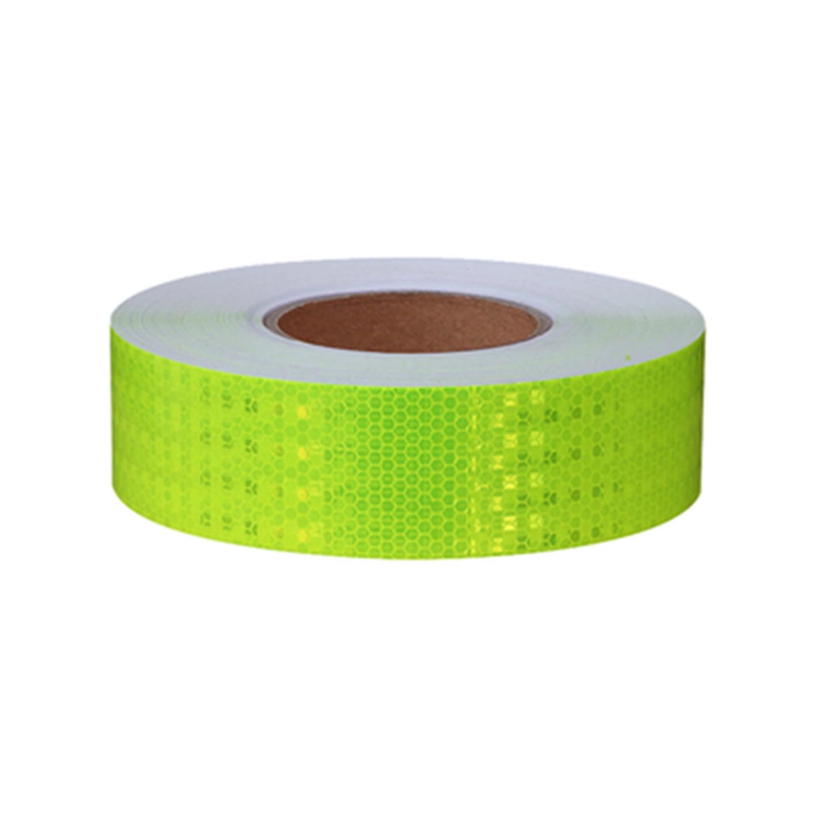 YUZGUHEY Reflective tape, Self Adhesive Fluorescent Reflector Warning Tape, Multicolor Multiple Sizes(Fluorescent Yellow,25m)