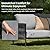EAST OAK Life Chatter Patio Furniture Set 5 Pieces, Outdoor Furniture 5-Seat Sofa with Two Round Coffee Table, Waterproof Thick Cushion Deep Seating for Porch, Balcony, Earth Black & Misty Grey