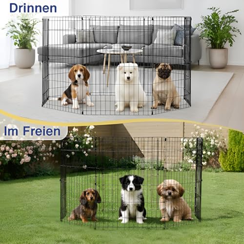Image of FDW | Dog Playpen | 36 inch, 8 Panels | Heavy Duty Metal Pet Exercise Pen