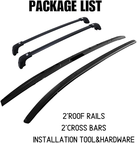 Miniatura 2 de Barras transversales de techo para Mazda CX-5 2017-2024 rieles laterales con cerradura para equipaje, kayak, canoa, bicicleta, snowboard, esquí (4