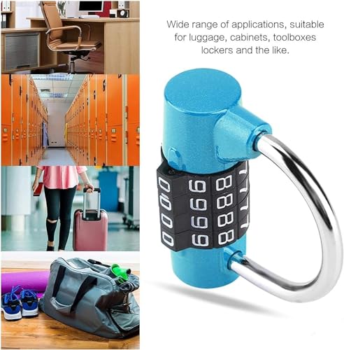 Image of Istara Heavy Duty 5-Digit Combination Steel Padlock | Resettable Code Lock with 100,000 Combinations & Hardened Steel Shackle | High Security Metal Padlock for Gym, Locker, Gate & Travel (Model-2)