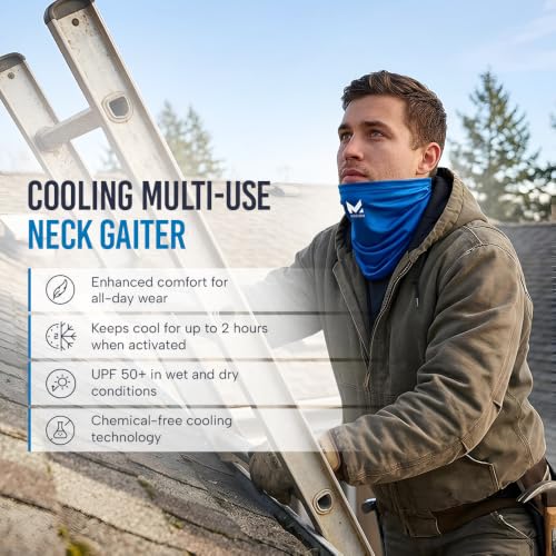 Image of MISSION Multi-Use Neck Gaiter Face Mask for Ski & Outdoors, UPF 50, Breathable Lightweight Fabric