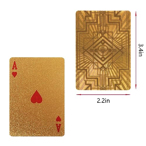 Vijiv 2 PCS Luxury Gold Poker Playing Cards Deck miniatura 6