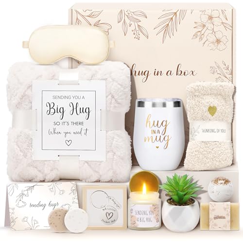 Sympathy Gift Baskets Sympathy Gifts for Loss of Loved One Hug in a Box for Women Mothers Day Gifts Basket Condolence Basket Miscarriage Care Package for Women Thinking of You Gift