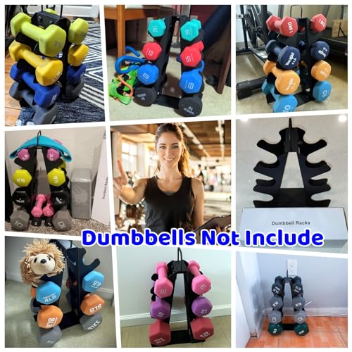 Bupans A-Frame Dumbbell Rack Stand with Handle, 4-Tier Alloy Steel Rack for Home Gyms and Offices - Image 2