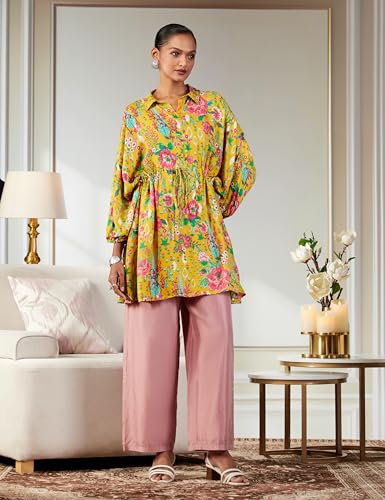 Image of BIBA Women Rayon Regular Fit Liva Printed Top