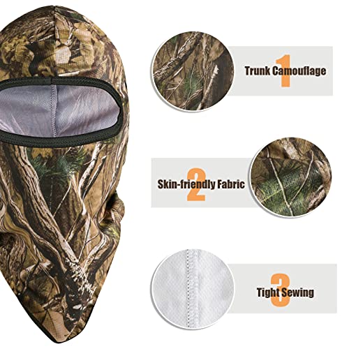 Tagvo Hunting Balaclava Face Mask, Windproof Camouflage Balaclava Tactical Hood Headwear, Helmets Liner For Adults Women And Men Elastic Universal Size #TOP1