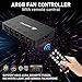 Auotac ARGB Controller PWM Fan Hub with RF Remote, (Connect Ten Case Fans, 5V 3Pin ARGB & 12V 4Pin PWM Fan Connector, Dual SATA Power Input, Magnetic Suction), Black