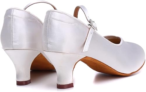 Miniatura 4 de DKZSYIM Zapatos de baile de salón latino para mujer, con puntera cerrada, estilo moderno Tango Salsa, modelo EM138