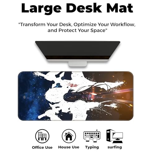 Motion Mouse Pad Faded Memory Blue Large Extended Mouse Pad - 60x30CM Gaming Desk Mat ...
