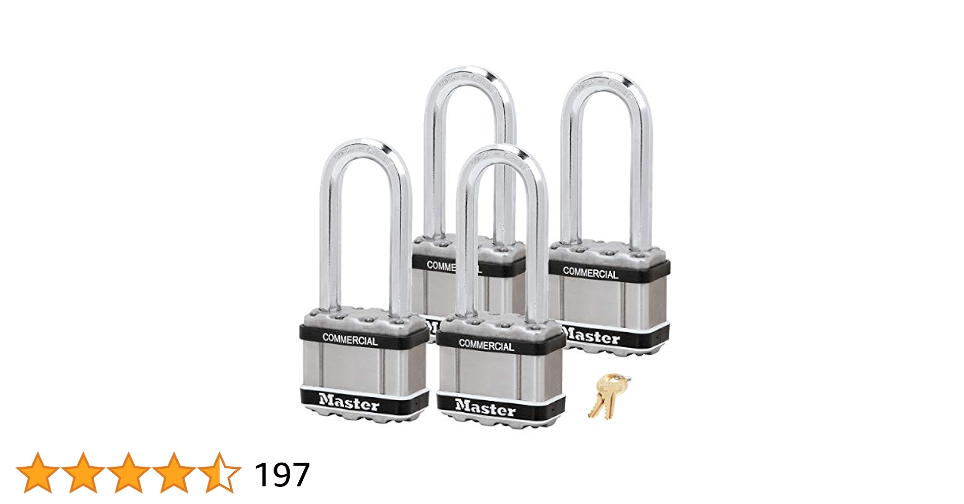 まきまき Master Lock M5XT Magnum Heavy Duty Outdoor Padlock with Key