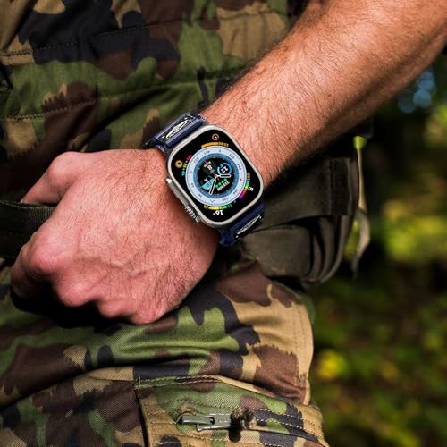 SNBLK Rugged Nylon Sport Bands Compatible with Apple Watch Band 44mm Men 49mm 46mm 44mm 42mm, Soft Woven Stars- Stripes Flag Strap for iWatch Bands Ultra 2/Ultra Series 10 9 8 7 6 5 4 3 2 1 SE by SNBLK - Image 7