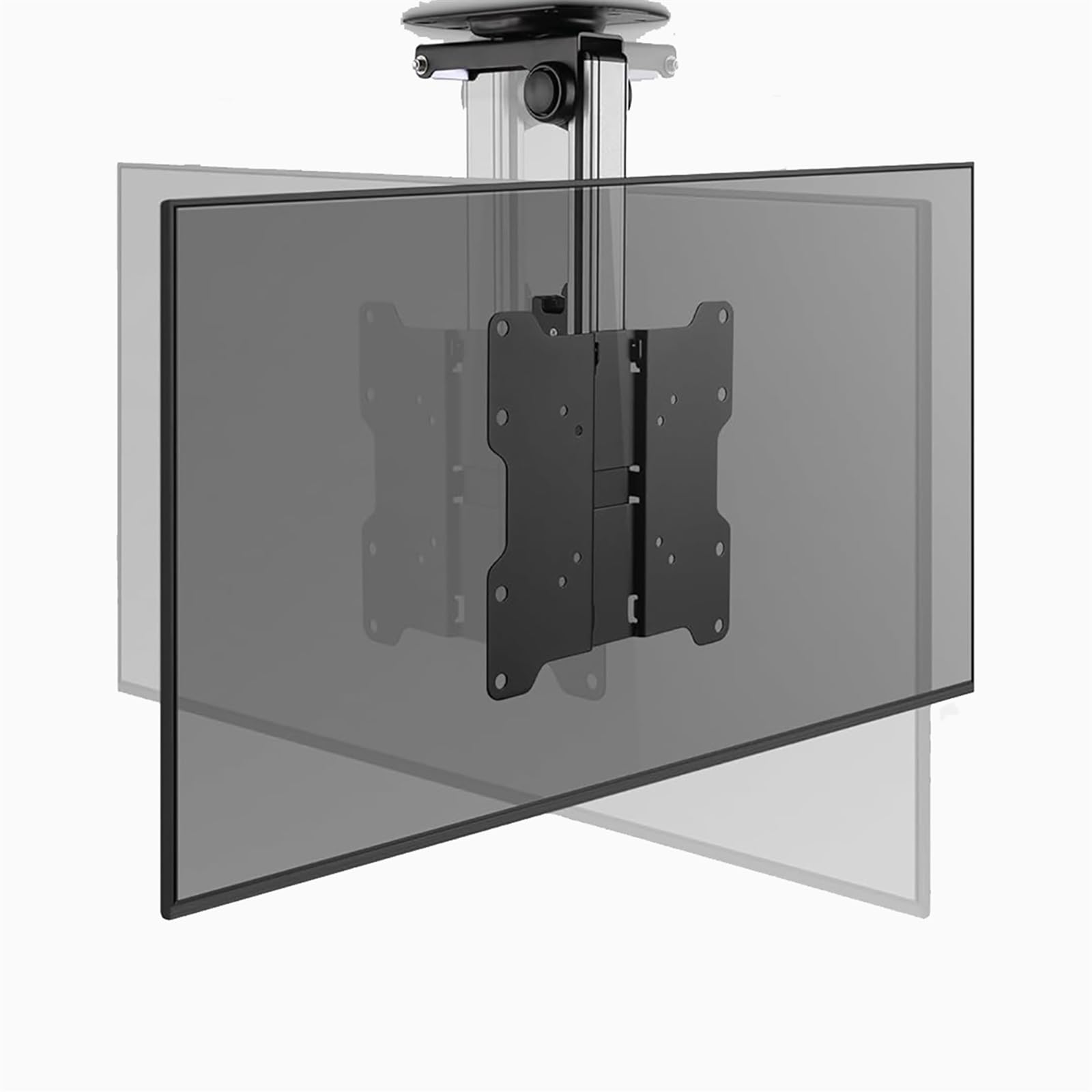 Support TV motorisé plafond et support mural TV inclinable réglable hauteur 13-37 pouces