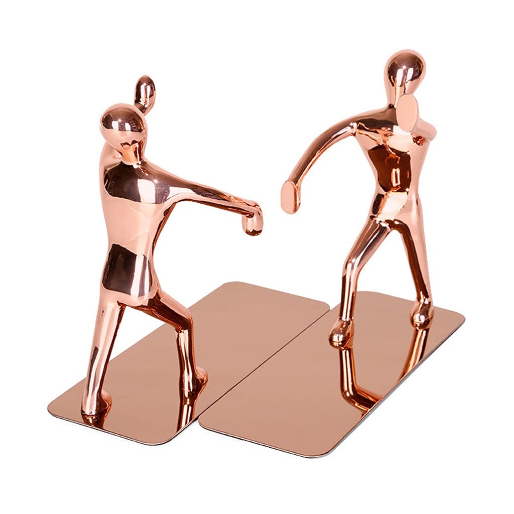 Sujetalibros creativos Golden Boy para Libros, estantería organizadora de Escritorio, Accesorios de Oficina, papelería, 2 uds.