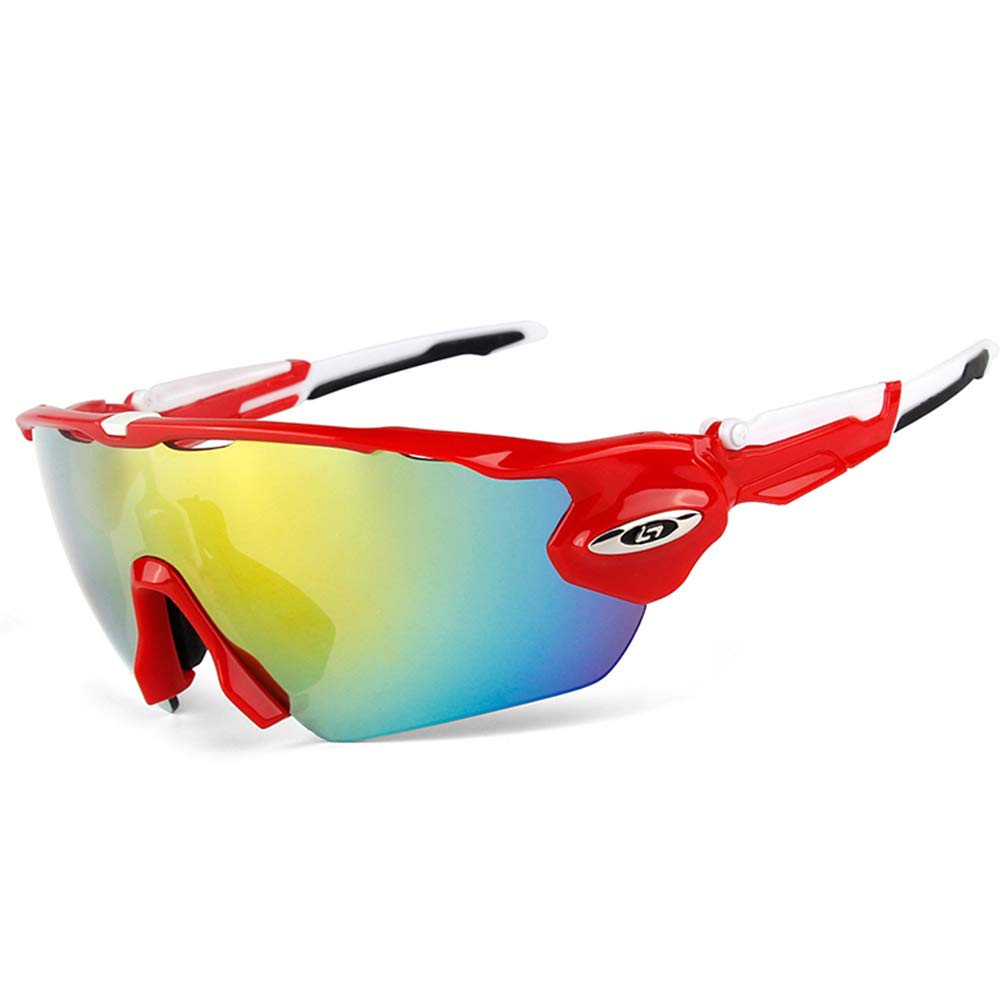 Occhiali da sole sportivi da bicicletta, 7 strati di protezione, per attività all'aria aperta, con protezione UV, per ciclismo, corsa, arrampicata, corsa, pesca, golf, beach volley e