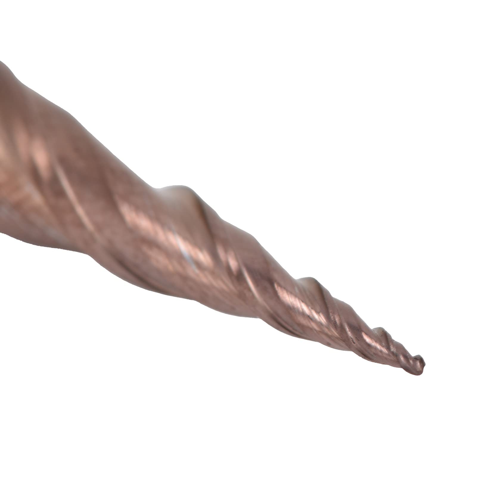 Tungsten Steel Milling Cutter, Conical Ball Head Cutting Tools, Bronze Coated for Precision End Milling and Slotting, Spiral Single Flute , Long Service Life (R0.25*20*D6*50)