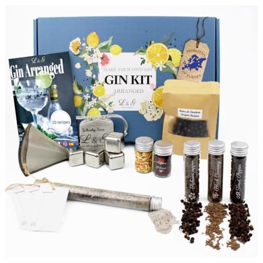 L&G® Kit Gin Fai da Te con Spezie, aromi Uniche Personalizzate - Set Regalo Esclusivo per Uomo/Donna, Idea Regalo Originale per Natale, Compleanno, San Valentino, Esperienza Domestica Indimenticabile