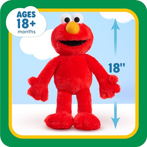 Just Play 53424 Sesame Street Big Hugs 18-Inch Large Plush Elmo Doll, Soft And Cuddly, Red, Pretend Play, Kids Toys thumb #2