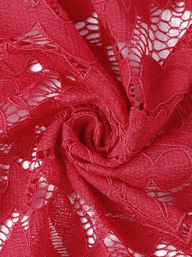 Image of Agnes Orinda Plus Size Cropped Cardigans for Women Open Front Short Sleeve Floral Lace Sheer Bolero Shrugs for Dresses