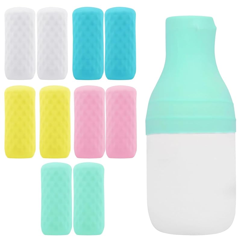 FOROUME Capas de silicone para frascos de viagem, Pacote com 10