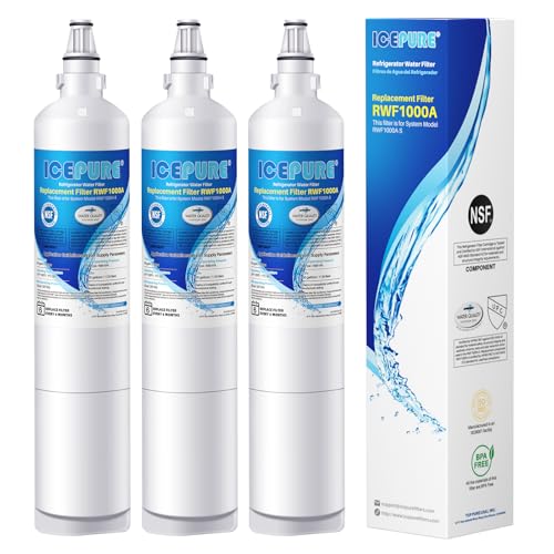 ICEPURE 5231JA2006A Replacement for LG LT600P, KENMORE 9990, 5231JA2006B, KENMORECLEAR 46-9990, 5231JA2006A-S, WFC2001, LSC27931ST, LFX25960ST, FML-2,RWF1000A Refrigerator Water Filter 3PACK