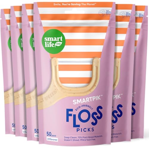 SmartLifeco Eco-Friendly Dental Floss Picks (300ct) - The Original Straw