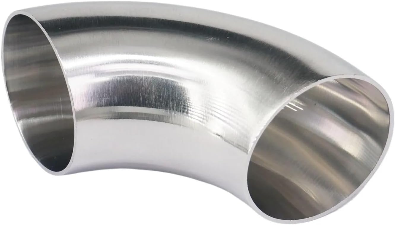 45mm O/D 304 Stainless Steel Butt Weld 90 Degree Elbow Bend Pipe Fitting