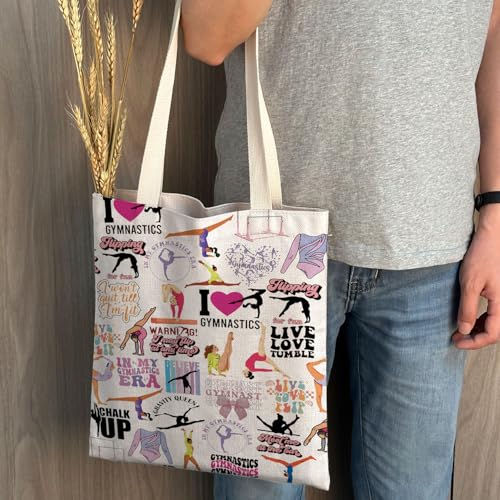 MAOFAED Gymnastic Tote Bag, Gymnast Gift, In My Gymnastics Era, Gymnastics Team Gift 5