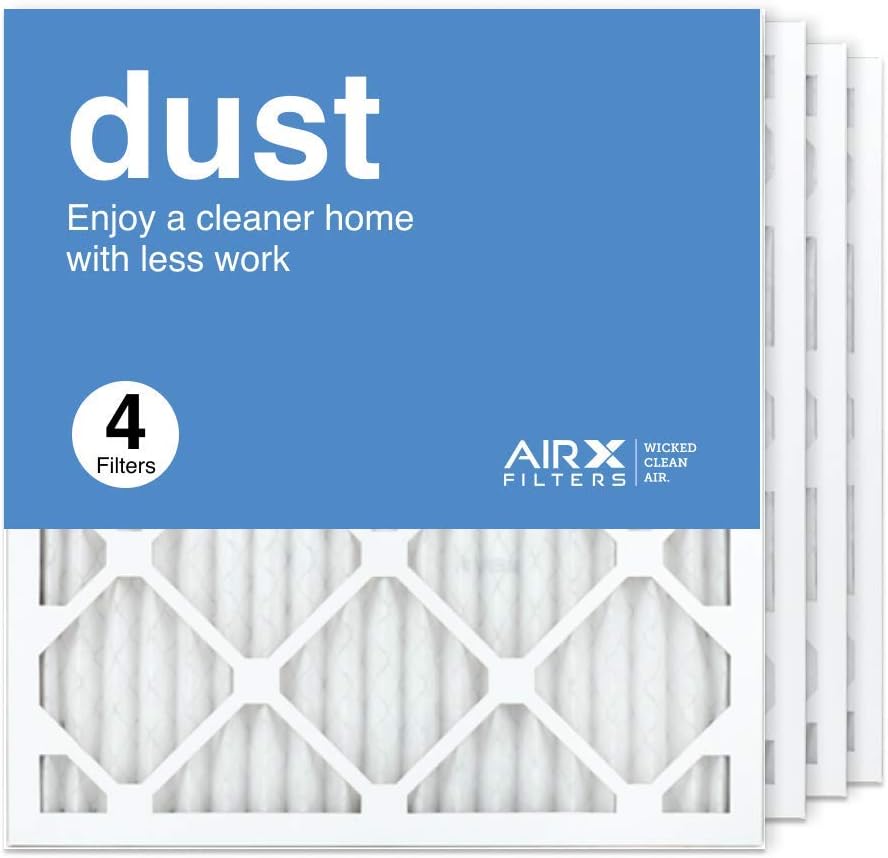 AIRx Filters 18x20x1 Furnace Filter MERV 8 Pleated Replacement HVAC AC Air Filter, Dust, Easy Installation, Contaminant Reducing, 4-Pack