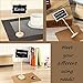 DSTELIN 15 Pack 2.36 x 3.35inches Wood Mini Chalkboard Signs with Support Easels, Place Cards, Small Rectangle Chalkboards for Weddings, Birthday Parties and Special Event Decorations