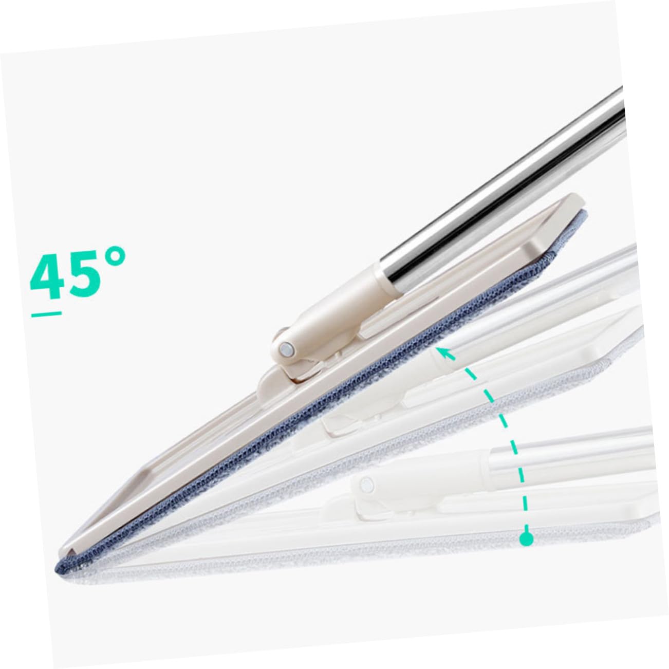 Fregona Plana con Cubo Escurridor Mopas Microfibra Reutilizables Mopa para Polvo y Suciedad Herramienta Limpieza Hogar Fácil Almacenamiento y Uso