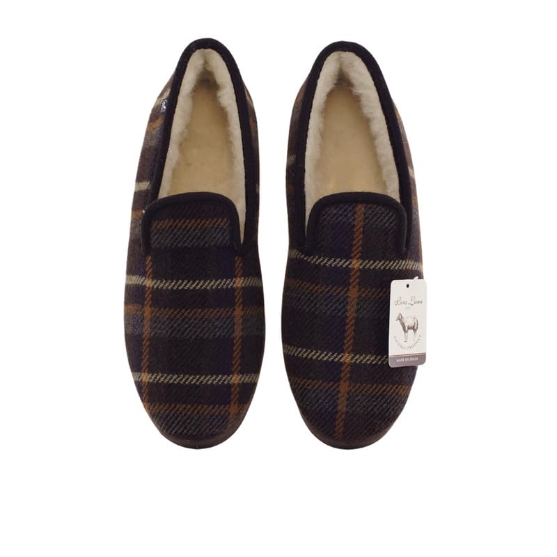 escoolers Checked Design - Comfortable Slippers for Men - Winter Slippers for Home - Made in Spain.
