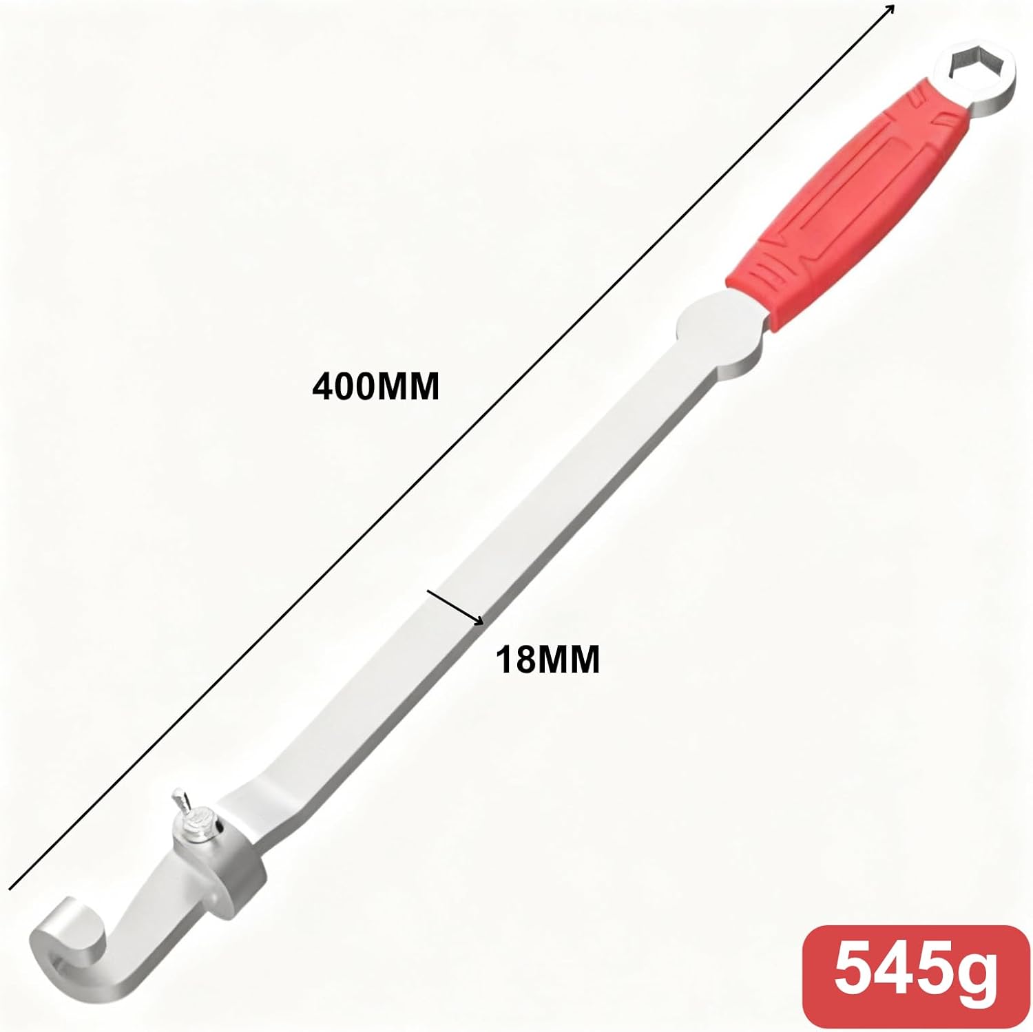 400mm Wrench Extension Bar, CR-V Chrome Vanadium Steel Leverage Tool with Dual Pivot Design, Fits 4-11mm Wrenches for Automotive Repair & Mechanical Work​