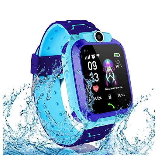 JOJOHOY Kids Smart Watch, Smart Watch for Kids with SOS Two Way Call Camera Alarm Clock IP67 Waterproof Smartwatch for Boys Girls - Blue