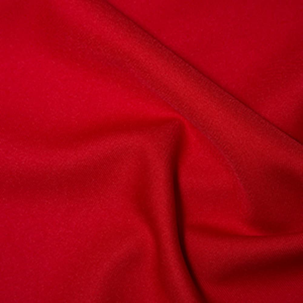 Oh Sew Crafty Limited Red Plain Polyester Twill Fabric 150Cm Wide Dressmaking Material (Per Metre) (Red)