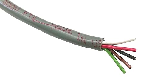 Xytronic Jameco Valuepro 5411-CL - Cable de 5 conductores, cromo, 22 Awg, trenzado sin blindaje, tamaño de 100 pies, color negro